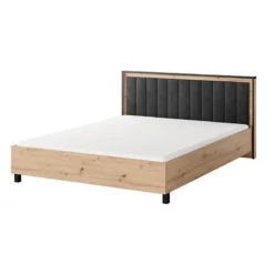 Lit Double 160 X 200 Avec Tête De Lit Velours Nantes