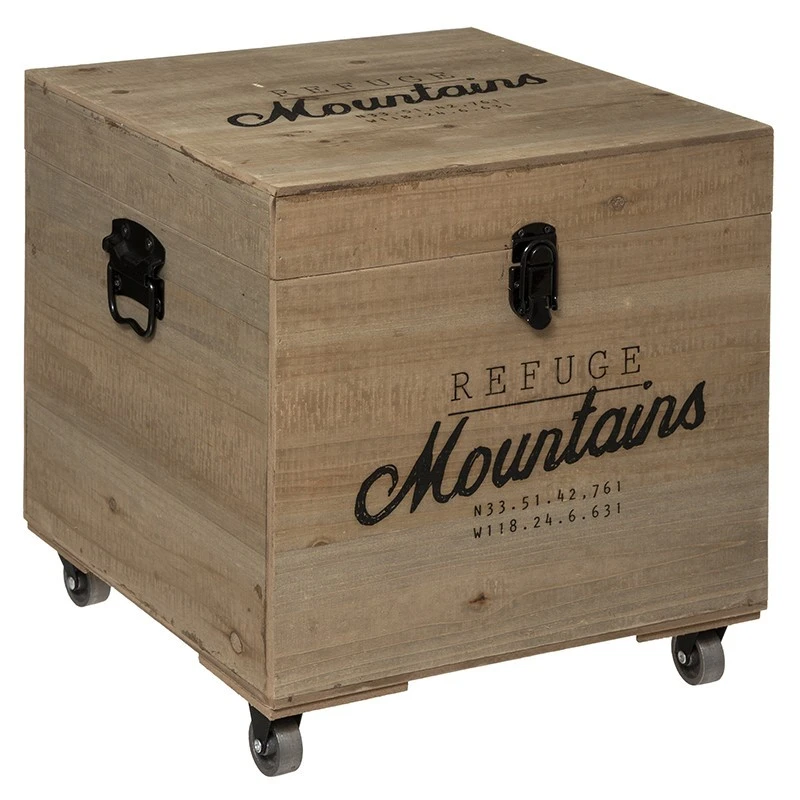 Lot De 3 Malles Carrés Bois Wild Atmosphera 2 Lot De 3 Malles Carrés Bois Wild Atmosphera – Image 2