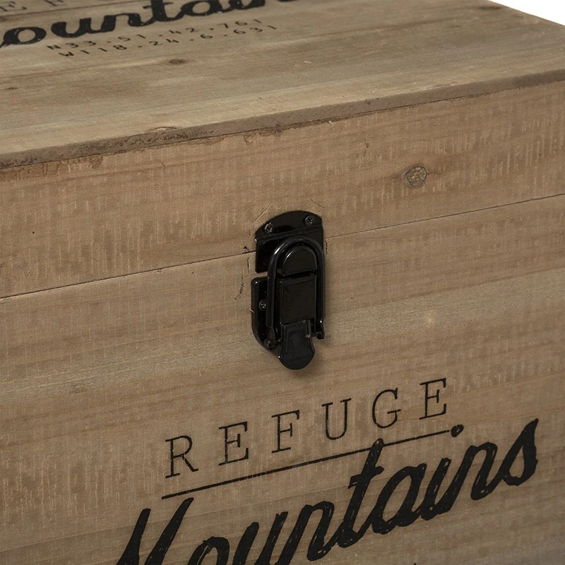 Lot De 3 Malles Carrés Bois Wild Atmosphera 4 Lot De 3 Malles Carrés Bois Wild Atmosphera – Image 4