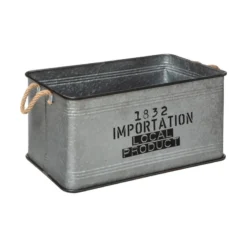 Lot De 3 Malles Métal Gris Plateau Bois Atmosphera -ATMOSPHERA Soldes lot de 3 malles metal gris plateau bois atmosphera 1 2