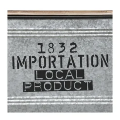 Lot De 3 Malles Métal Gris Plateau Bois Atmosphera -ATMOSPHERA Soldes lot de 3 malles metal gris plateau bois atmosphera 1 7