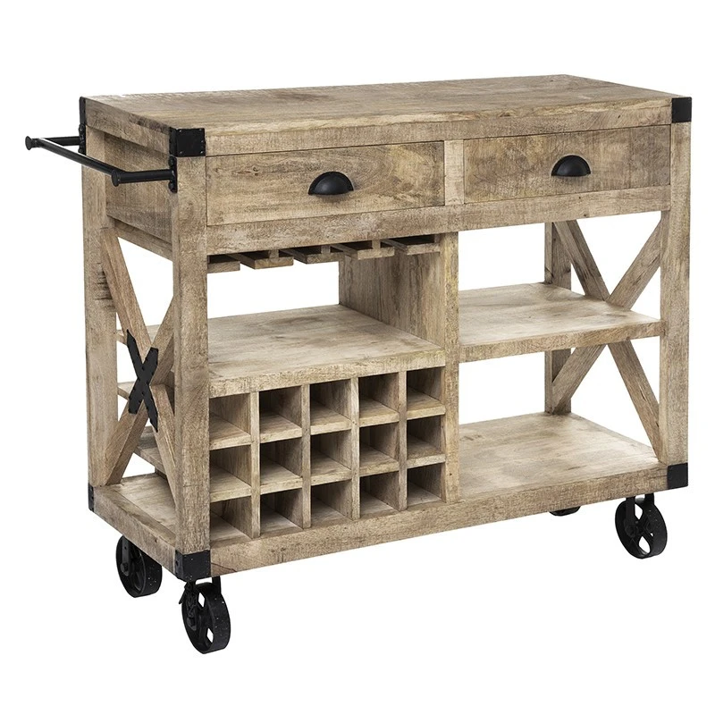 Meuble Bar 2 Tiroirs Sur Roues Silas Atmosphera 1 Meuble Bar 2 Tiroirs Sur Roues Silas Atmosphera