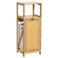 Meuble Bas Bambou Avec Panier à Linge Mahé