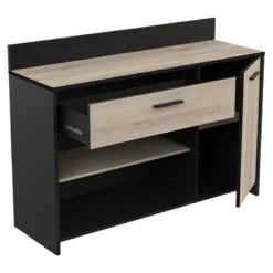 ATMOSPHERA Soldes -ATMOSPHERA Soldes meuble bas de cuisine aroma noir et bois 1