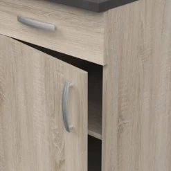 Demeyere Meuble De Cuisine Bas 1 Porte 1 Tiroir 50 Cm Paprika -ATMOSPHERA Soldes meuble de cuisine bas 1 porte 1 tiroir 50 cm paprika 1 2