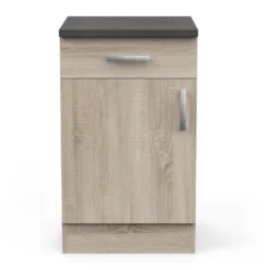 Demeyere Meuble De Cuisine Bas 1 Porte 1 Tiroir 50 Cm Paprika -ATMOSPHERA Soldes meuble de cuisine bas 1 porte 1 tiroir 50 cm paprika 1 3