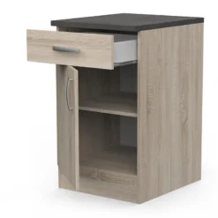 Demeyere Meuble De Cuisine Bas 1 Porte 1 Tiroir 50 Cm Paprika -ATMOSPHERA Soldes meuble de cuisine bas 1 porte 1 tiroir 50 cm paprika 1 5