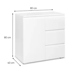 Meuble De Rangement 1 Porte 3 Tiroirs Blanc 15 Meuble De Rangement 1 Porte 3 Tiroirs Blanc -ATMOSPHERA Soldes meuble de rangement 1 porte 3 tiroirs blanc image 1 7