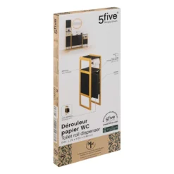 Meuble Dérouleur WC 1 Porte Noir Natureo 5Five -ATMOSPHERA Soldes meuble derouleur wc 1 porte noir natureo 5five 3