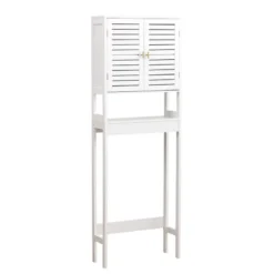 Meuble Dessus WC 2 Portes Blanc Lux