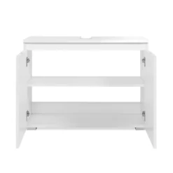 Meuble Sous Vasque 2 Portes Capetown Blanc 7 Meuble Sous Vasque 2 Portes Capetown Blanc -ATMOSPHERA Soldes meuble sous vasque 2 portes capetown blanc 2