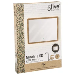 Miroir Rectangulaire 66x47 Bambou LED 5Five -ATMOSPHERA Soldes miroir rectangulaire 66x47 bambou led 5five 4