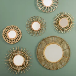 Miroir Rotin Fleur D56 Atmosphera -ATMOSPHERA Soldes miroir rotin fleur d56 atmosphera 2