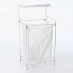 Panier à linge Blanc Sur Support