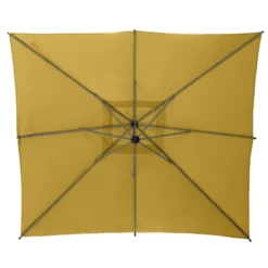 Parasol Décentré Carré Manoa Jaune Moutarde Hespéride -ATMOSPHERA Soldes parasol decentre carre manoa jaune moutarde hesperide 2