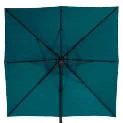 Parasol Décentré Eléa Inclinable Carré Bleu Canard Hespéride -ATMOSPHERA Soldes parasol decentre elea inclinable carre bleu canard hesperide 3