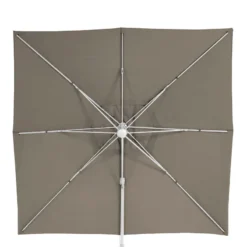 Parasol Décentré Eléa Inclinable Carré Oléfine Noisette/blanc Hespéride -ATMOSPHERA Soldes parasol decentre elea inclinable carre olefine noisetteblanc hesperide 2