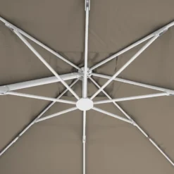 Parasol Décentré Eléa Inclinable Carré Oléfine Noisette/blanc Hespéride -ATMOSPHERA Soldes parasol decentre elea inclinable carre olefine noisetteblanc hesperide 5