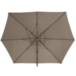 Parasol Décentré Eléa Inclinable Hexagonal Noisette Hespéride -ATMOSPHERA Soldes parasol decentre elea inclinable hexagonal noisette hesperide 2