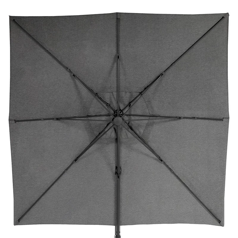 Parasol Décentré Eléa Inclinable Carré Oléfine Anthracite Hespéride 3 Parasol Décentré Eléa Inclinable Carré Oléfine Anthracite Hespéride – Image 3