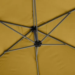 Parasol Décentré Rond Manoa Jaune Moutarde Hespéride -ATMOSPHERA Soldes parasol decentre rond manoa jaune moutarde hesperide 2