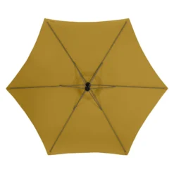 Parasol Décentré Rond Manoa Jaune Moutarde Hespéride -ATMOSPHERA Soldes parasol decentre rond manoa jaune moutarde hesperide 4