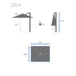 Parasol Déporté Rectangulaire Soly Honey Et Noisette Hespéride -ATMOSPHERA Soldes parasol deporte rectangulaire soly honey noisette hesperide 6