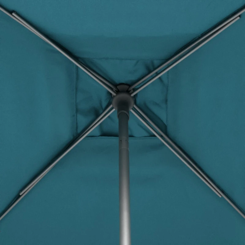Parasol Droit Carré 2,5x2,5m Soya Bleu Canard Hespéride 5 Parasol Droit Carré 2,5x2,5m Soya Bleu Canard Hespéride – Image 5