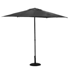 Parasol Droit Rond 2,7m Soya Ardoise Hespéride -ATMOSPHERA Soldes parasol droit rond 27m soya ardoise hesperide 1 4