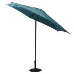 Parasol Droit Rond 2,7m Soya Bleu Canard Hespéride 9 Parasol Droit Rond 2,7m Soya Bleu Canard Hespéride -ATMOSPHERA Soldes parasol droit rond 27m soya bleu canard hesperide 2