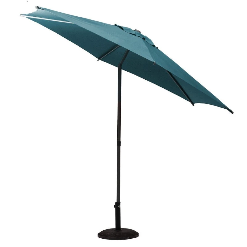 Parasol Droit Rond 2,7m Soya Bleu Canard Hespéride 3 Parasol Droit Rond 2,7m Soya Bleu Canard Hespéride – Image 3