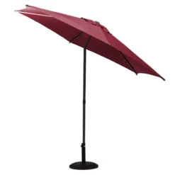Parasol Droit Rond 2,7m Soya Bordeaux Hespéride -ATMOSPHERA Soldes parasol droit rond 27m soya bordeaux hesperide 2