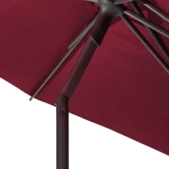Parasol Droit Rond 2,7m Soya Bordeaux Hespéride -ATMOSPHERA Soldes parasol droit rond 27m soya bordeaux hesperide 5