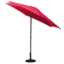 Parasol Droit Rond 2,7m Soya Grenade Hespéride -ATMOSPHERA Soldes parasol droit rond 27m soya grenade hesperide 2