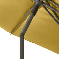Parasol Droit Rond 2,7m Soya Jaune Moutarde Hespéride -ATMOSPHERA Soldes parasol droit rond 27m soya jaune moutarde hesperide 5