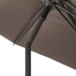 Parasol Droit Rond 2,7m Soya Taupe Hespéride -ATMOSPHERA Soldes parasol droit rond 27m soya taupe hesperide 5