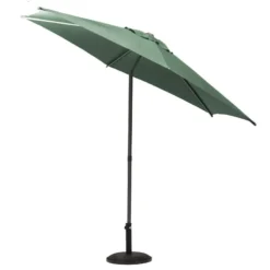 Parasol Droit Rond 2,7m Soya Vert Olive Hespéride -ATMOSPHERA Soldes parasol droit rond 27m soya vert olive hesperide 2