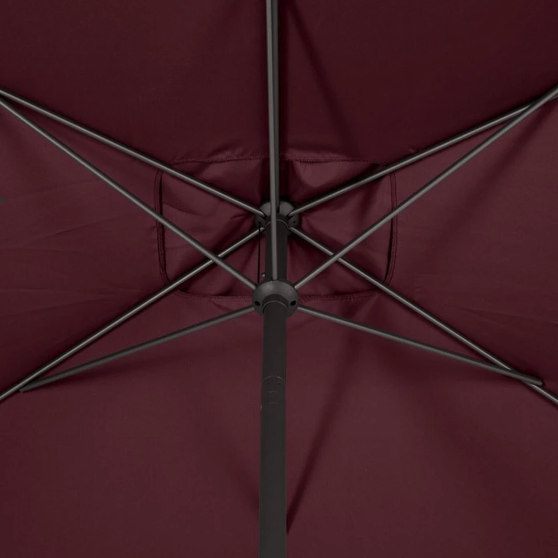 Parasol Mat Central 2x3 M Loompa Bordeaux Hespéride 6 Parasol Mat Central 2x3 M Loompa Bordeaux Hespéride – Image 6