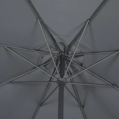 Parasol Mat Central Rond 3m Loompa Ardoise Hespéride -ATMOSPHERA Soldes parasol mat central rond 3 loompa ardoise hesperide 4