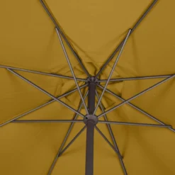 Parasol Mat Central Rond 3m Loompa Moutarde Hespéride -ATMOSPHERA Soldes parasol mat central rond 3m loompa moutarde hesperide 4