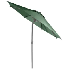Parasol Mat Central Rond 3m Loompa Olive Hespéride -ATMOSPHERA Soldes parasol mat central rond 3m loompa olive hesperide 1 2
