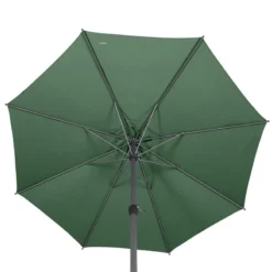 Parasol Mat Central Rond 3m Loompa Olive Hespéride -ATMOSPHERA Soldes parasol mat central rond 3m loompa olive hesperide 1 3