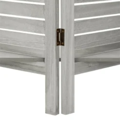 Paravent Bois 3 étagères Gris Atmosphera -ATMOSPHERA Soldes paravent bois 3 etageres gris atmosphera 2