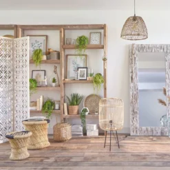 Paravent Bois Nomade Blanc Atmosphera -ATMOSPHERA Soldes paravent bois nomade blanc atmosphera 2