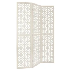 Paravent Bois Nomade Blanc Atmosphera