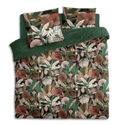 Parure De Lit Forêt Vert Et Motifs 240x220 Atmosphera