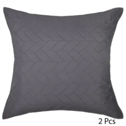 PARURE LIT 2 P. TRESSES DESSUS LIT 2 TAIES GRIS ATMOSPHERA -ATMOSPHERA Soldes parure lit 2 p tresses dessus lit 2 taies gris atmosphera 2