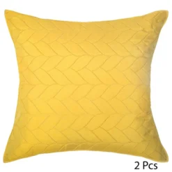 PARURE LIT 2 P. TRESSES DESSUS LIT 2 TAIES OCRE ATMOSPHERA -ATMOSPHERA Soldes parure lit 2 p tresses dessus lit 2 taies ocre atmosphera 2