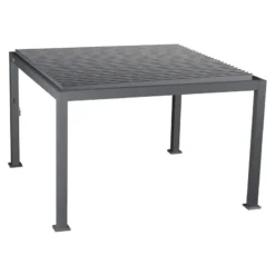 Pergola Carrée 3,6x3,6m Evora Graphite Hespéride -ATMOSPHERA Soldes pergola carree 36x36m evora graphite hesperide 2