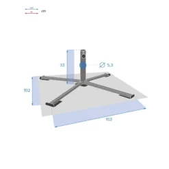 Pied De Parasol Pliant Grand Modèle Anthracite Hespéride -ATMOSPHERA Soldes pied de parasol pliant grand modele anthracite hesperide 4